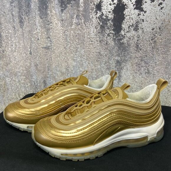 Nike Air Max 97 LX Metallic Gold Sneakers Size 6 - Picture 10 of 12